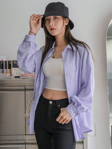 DAZY Striped Drop Shoulder Shirt