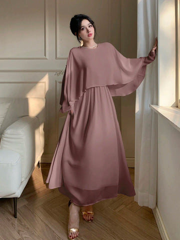 DAZY Women's Chiffon Midi Cocktail Dress