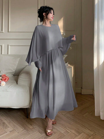 DAZY Women's Chiffon Midi Cocktail Dress