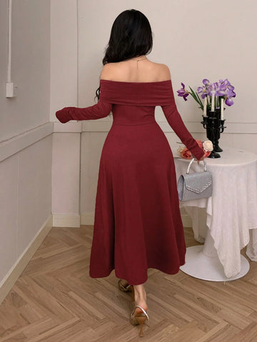 Women Long Wrap Dress