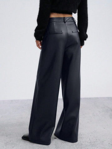 DAZY Slant Pocket Wide Leg Suit Pants