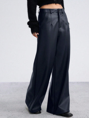 DAZY Slant Pocket Wide Leg Suit Pants