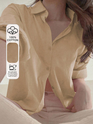 Women's Loose Casual Versatile Solid Color Blouse