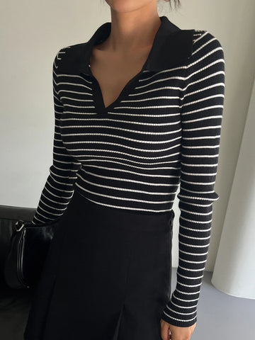 DAZY Women's Contrast Color Pullover Sweater