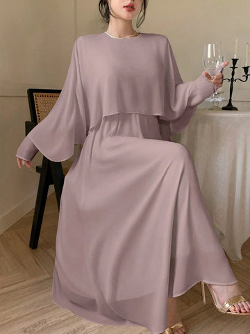 DAZY Women's Chiffon Midi Cocktail Dress