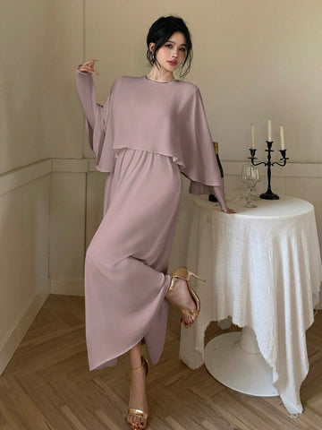 DAZY Women's Chiffon Midi Cocktail Dress