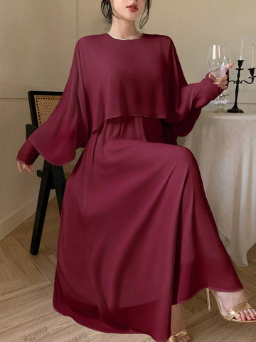 DAZY Women's Chiffon Midi Cocktail Dress