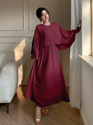 DAZY Women's Chiffon Midi Cocktail Dress