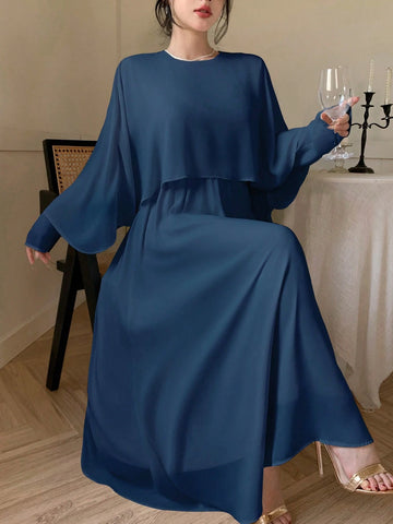 DAZY Women's Chiffon Midi Cocktail Dress
