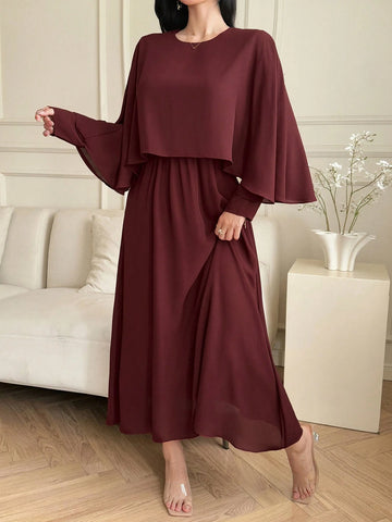 DAZY Women's Chiffon Midi Cocktail Dress