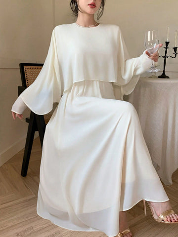 DAZY Women's Chiffon Midi Cocktail Dress