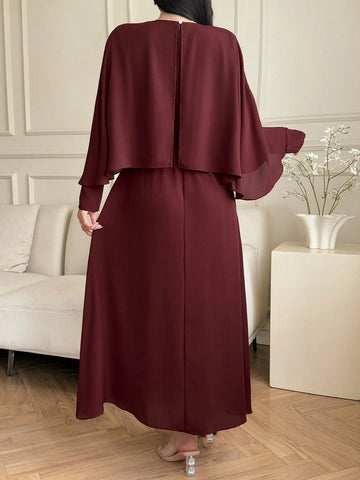 DAZY Women's Chiffon Midi Cocktail Dress