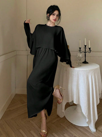DAZY Women's Chiffon Midi Cocktail Dress