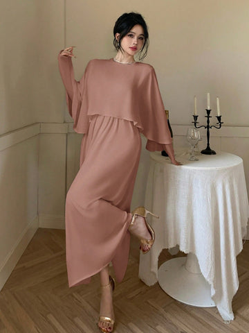 DAZY Women's Chiffon Midi Cocktail Dress