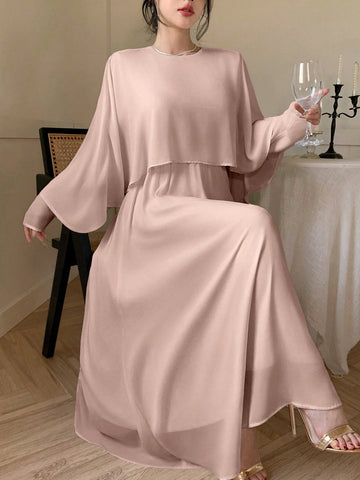 DAZY Women's Chiffon Midi Cocktail Dress