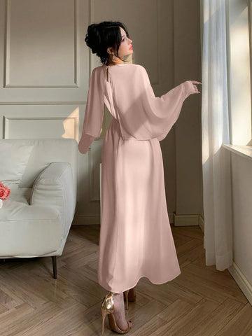 DAZY Women's Chiffon Midi Cocktail Dress