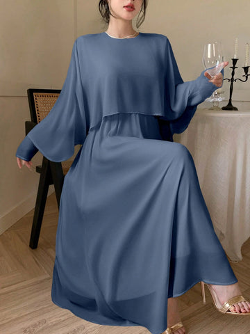 DAZY Women's Chiffon Midi Cocktail Dress