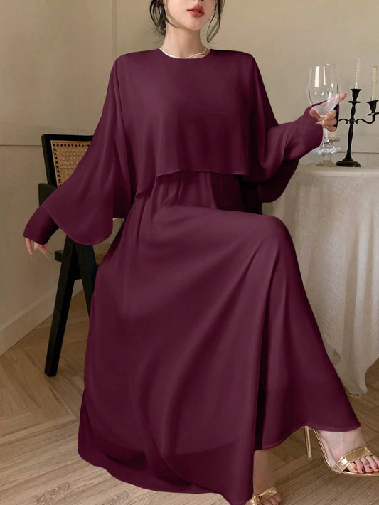 DAZY Women's Chiffon Midi Cocktail Dress