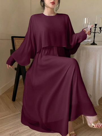 DAZY Women's Chiffon Midi Cocktail Dress