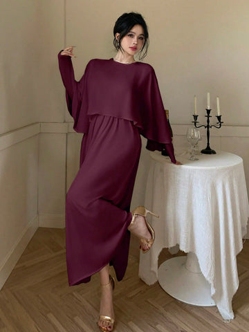 DAZY Women's Chiffon Midi Cocktail Dress