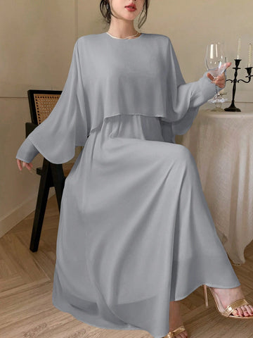 DAZY Women's Chiffon Midi Cocktail Dress