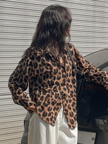 DAZY Simple Style Business Casual Solid Color Shirt