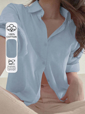 Women's Loose Casual Versatile Solid Color Blouse