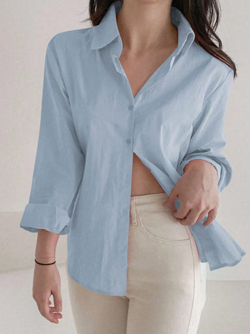 Women's Loose Casual Versatile Solid Color Blouse