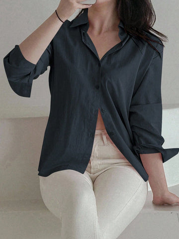 Women's Loose Casual Versatile Solid Color Blouse