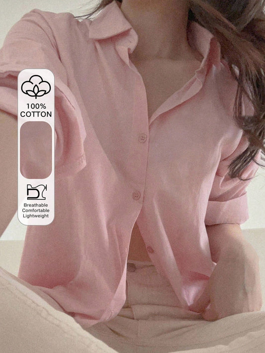 Women's Loose Casual Versatile Solid Color Blouse