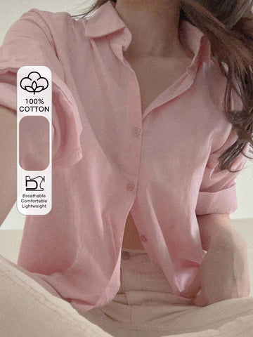 Women's Loose Casual Versatile Solid Color Blouse