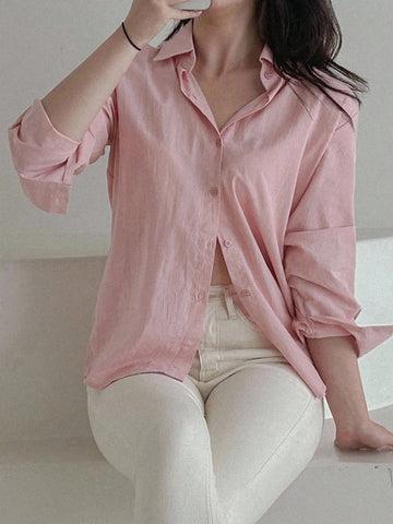 Women's Loose Casual Versatile Solid Color Blouse