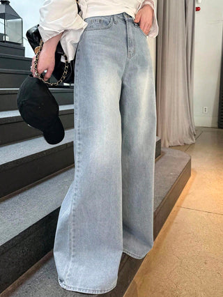 DAZY Loose High Waist Slimming Straight Leg Jeans