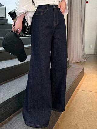 DAZY Loose High Waist Slimming Straight Leg Jeans