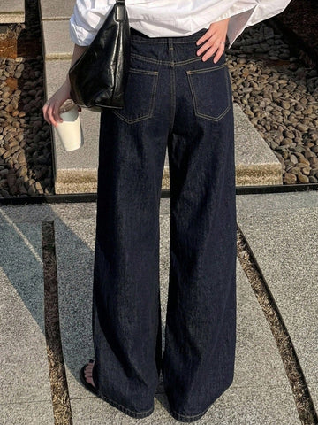 DAZY Loose High Waist Slimming Straight Leg Jeans