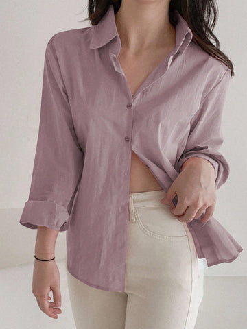 Women's Loose Casual Versatile Solid Color Blouse