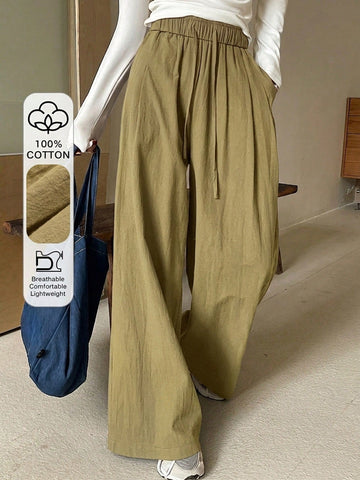 DAZY Loose Elastic Waist Wide Leg Pants