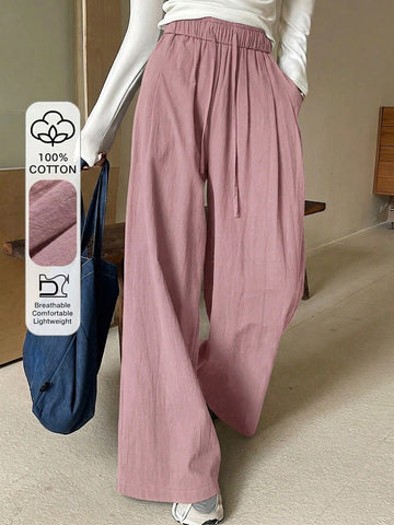 DAZY Loose Elastic Waist Wide Leg Pants