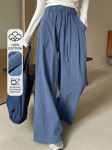 DAZY Loose Elastic Waist Wide Leg Pants