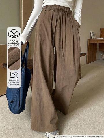DAZY Loose Elastic Waist Wide Leg Pants