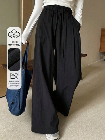 DAZY Loose Elastic Waist Wide Leg Pants