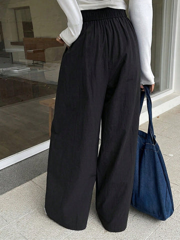 DAZY Loose Elastic Waist Wide Leg Pants