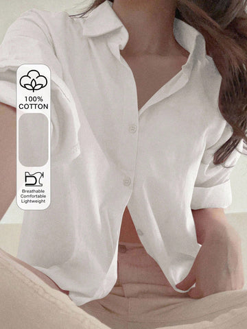 Women's Loose Casual Versatile Solid Color Blouse