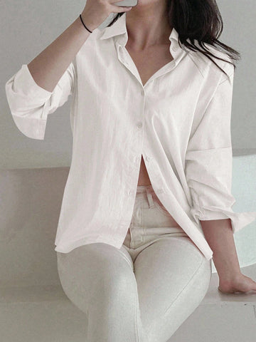 Women's Loose Casual Versatile Solid Color Blouse