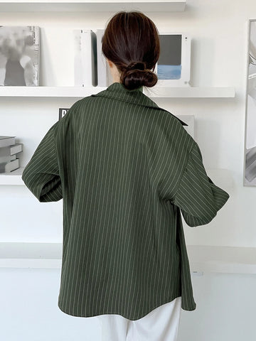 DAZY Simple Style Business Casual Solid Color Shirt