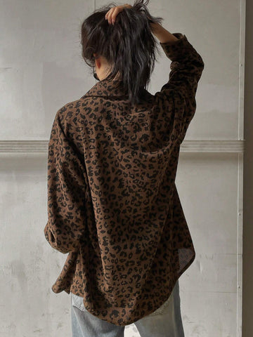 DAZY Simple Style Business Casual Solid Color Shirt