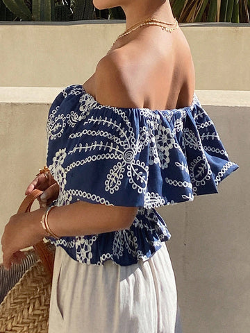 Women's Solid Color Strapless One-Shoulder Elegant Cropped Summer Top