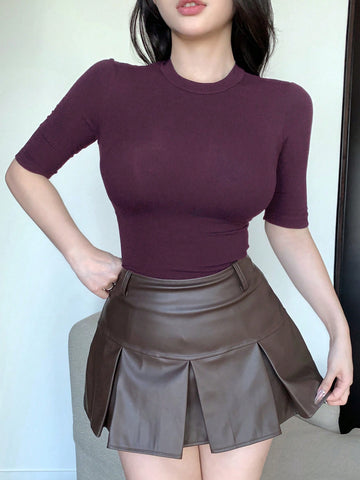 Crew Neck Casual Top