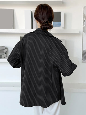 DAZY Simple Style Business Casual Solid Color Shirt