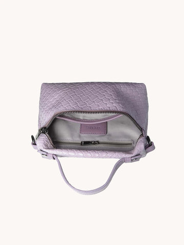 1pc PU Faux Woven Handbag